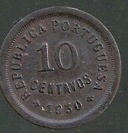 CABO VERDE 10 CENTAVOS 1930 KM 2 UNC