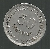 CABO VERDE 50 CENTAVOS 1949 KM 6 UNC