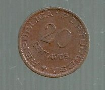 SANTO TOME PRINCIPE 20 CENTAVOS 1962 KM 16.1