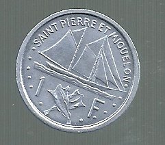 SAINT PIERRE & MIQUELON 1 FRANCO 1948 KM 1