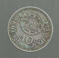 SANTO TOME PRINCIPE 10 CENTAVOS 1929 KM 2