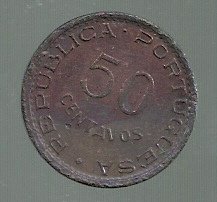 SANTO TOME PRINCIPE 50 CENTAVOS 1971 KM 17.2