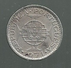 SANTO TOME PRINCIPE 5 ESCUDOS 1971 KM 22 - Imagen 2