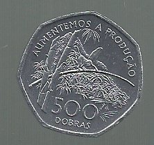 SANTO TOME PRINCIPE 500 DOBRAS 1997 KM 89 UNC