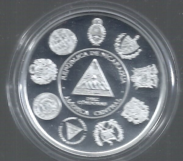 NICARAGUA SERIE XI IBEROAMERICANA VOLCAN MOMOTOMBO 10 CORDOBAS - Imagen 2