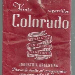 MARQUILLA COLORADO 20 CIGARRILLOS INDUSTRIA ARGENTINA SOFT