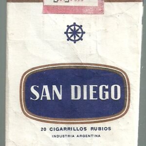 MARQUILLA SAN DIEGO 20 CIGARRILLOS INDUSTRIA ARGENTINA SOFT