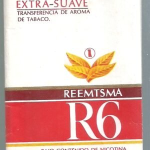 MARQUILLA R6 20 CIGARRILLOS INDUSTRIA ARGENTINA SOFT