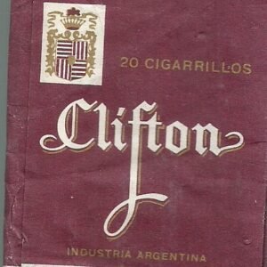 MARQUILLA CLIFTON 20 CIGARRILLOS INDUSTRIA ARGENTINA SOFT