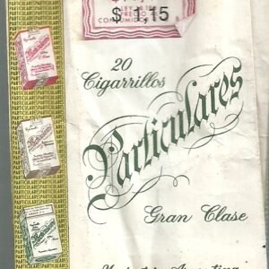 MARQUILLA PARTICULARES 20 CIGARRILLOS INDUSTRIA ARGENTINA SOFT