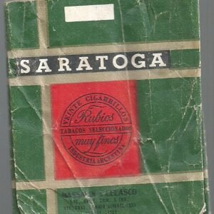 MARQUILLA SARATOGA 20 CIGARRILLOS INDUSTRIA ARGENTINA SOFT