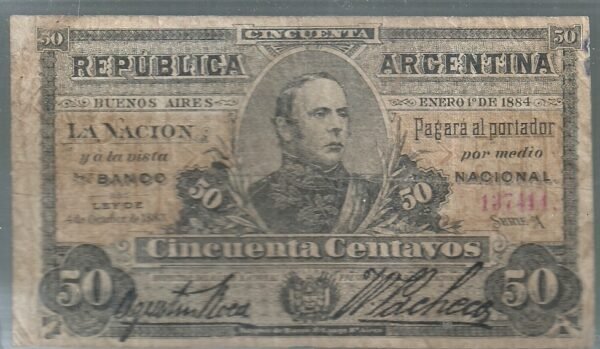 ARGENTINA FRACCIONARIO 50 CENTAVOS LANGE COL 005
