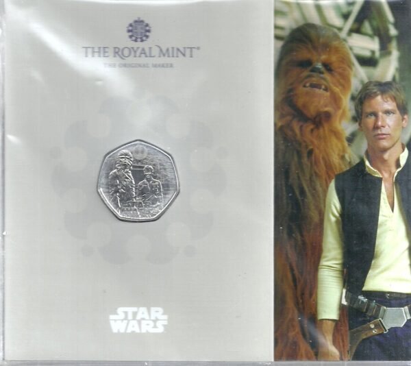 SET PROOF STAR WARS 50 PENCE 2024 HAN SOLO Y Chewbacca