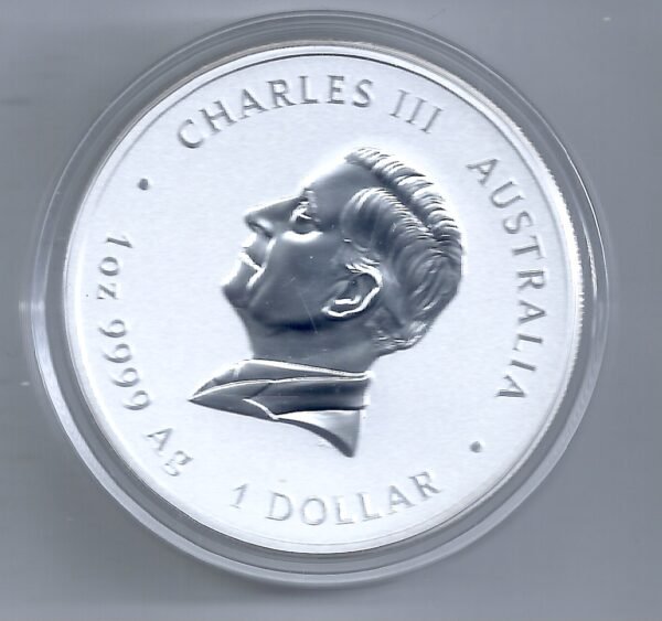 AUSTRALIA 1 DOLAR ONZA PLATA 999 SERPIENTE 2025 - Imagen 2