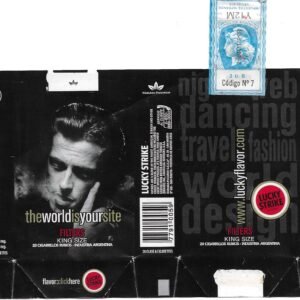 MARQUILLA THEWORLDISYOURSITE 20 CIGARRILLOS INDUSTRIA ARGENTINA SOFT