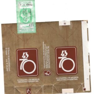 MARQUILLA 43/70 10 CIGARRILLOS INDUSTRIA ARGENTINA SOFT