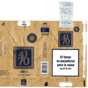 MARQUILLA 43/70 20 CIGARRILLOS INDUSTRIA ARGENTINA SOFT