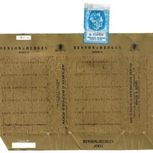 MARQUILLA BENSON & HEDGES 20 CIGARRILLOS INDUSTRIA ARGENTINA SOFT