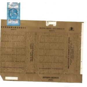 MARQUILLA BENSON & HEDGES 20 CIGARRILLOS INDUSTRIA ARGENTINA SOFT