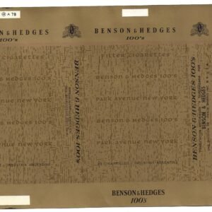 MARQUILLA BENSON & HEDGES 20 CIGARRILLOS INDUSTRIA ARGENTINA SOFT
