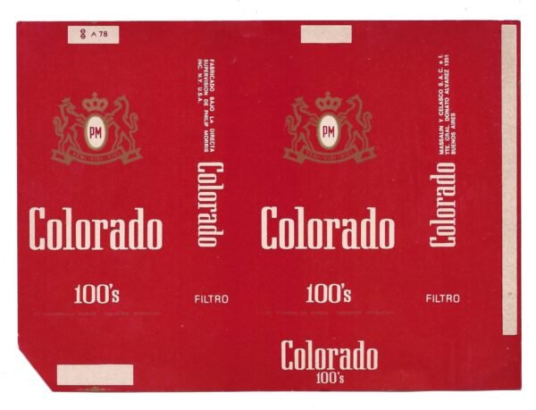 MARQUILLA COLORADO 20 CIGARRILLOS INDUSTRIA ARGENTINA SOFT