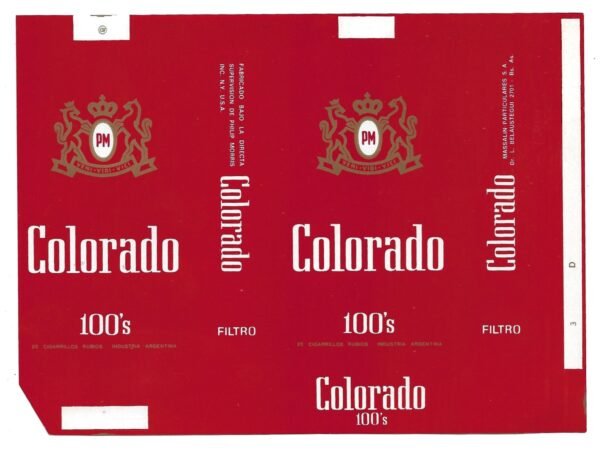 MARQUILLA COLORADO 20 CIGARRILLOS INDUSTRIA ARGENTINA SOFT