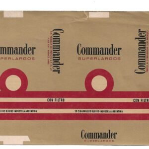 MARQUILLA COMMANDER 20 CIGARRILLOS INDUSTRIA ARGENTINA SOFT
