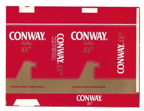 MARQUILLA CONWAY 20 CIGARRILLOS INDUSTRIA ARGENTINA SOFT