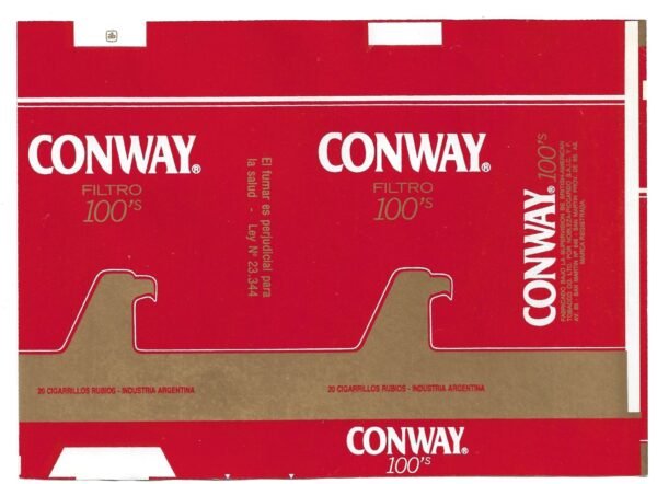 MARQUILLA CONWAY 20 CIGARRILLOS INDUSTRIA ARGENTINA SOFT
