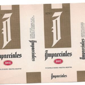 MARQUILLA IMPARCIALES 20 CIGARRILLOS INDUSTRIA ARGENTINA SOFT