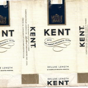 MARQUILLA KENT 20 CIGARRILLOS INDUSTRIA ARGENTINA SOFT