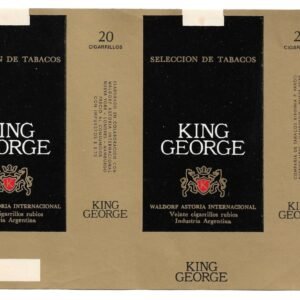 MARQUILLA KING GEORGE 20 CIGARRILLOS INDUSTRIA ARGENTINA SOFT