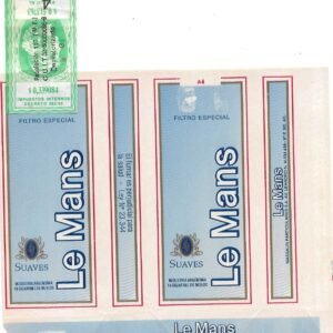 MARQUILLA LE MANS 10 CIGARRILLOS INDUSTRIA ARGENTINA SOFT