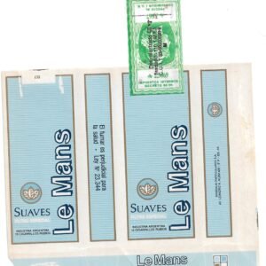 MARQUILLA LE MANS 10 CIGARRILLOS INDUSTRIA ARGENTINA SOFT