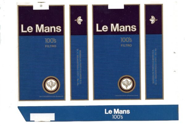 MARQUILLA LE MANS 20 CIGARRILLOS INDUSTRIA ARGENTINA SOFT