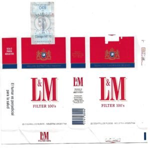 MARQUILLA L&M 20 CIGARRILLOS INDUSTRIA ARGENTINA SOFT