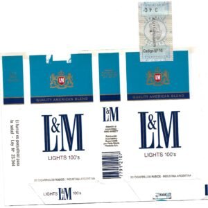 MARQUILLA L&M 20 CIGARRILLOS INDUSTRIA ARGENTINA SOFT