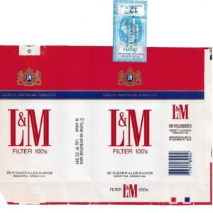 MARQUILLA L&M 20 CIGARRILLOS INDUSTRIA ARGENTINA SOFT