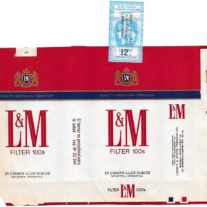 MARQUILLA L&M 20 CIGARRILLOS INDUSTRIA ARGENTINA SOFT