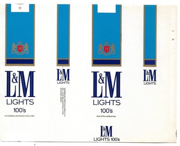 MARQUILLA L&M 20 CIGARRILLOS INDUSTRIA ARGENTINA SOFT