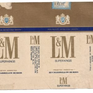 MARQUILLA L&M 20 CIGARRILLOS INDUSTRIA ARGENTINA SOFT