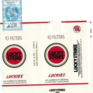MARQUILLA LUCKY STRIKE 10 CIGARRILLOS INDUSTRIA ARGENTINA SOFT