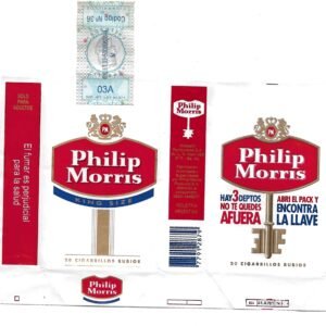 MARQUILLA PHILIP MORRIS 20 CIGARRILLOS INDUSTRIA ARGENTINA SOFT