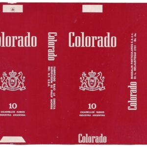 MARQUILLA COLORADO 10 CIGARRILLOS INDUSTRIA ARGENTINA SOFT
