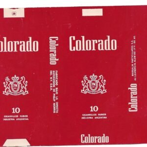 MARQUILLA COLORADO 10 CIGARRILLOS INDUSTRIA ARGENTINA SOFT