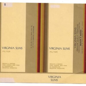 MARQUILLA VIRGINIA SLIMS 20 CIGARRILLOS INDUSTRIA ARGENTINA SOFT