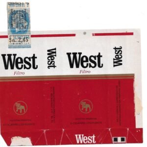MARQUILLA WEST 10 CIGARRILLOS INDUSTRIA ARGENTINA SOFT