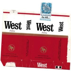 MARQUILLA WEST 10 CIGARRILLOS INDUSTRIA ARGENTINA SOFT