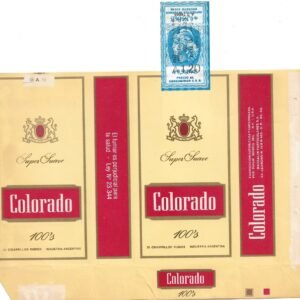 MARQUILLA COLORADO 20 CIGARRILLOS INDUSTRIA ARGENTINA SOFT
