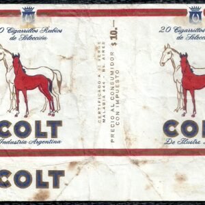 MARQUILLA COLT 20 CIGARRILLOS INDUSTRIA ARGENTINA SOFT
